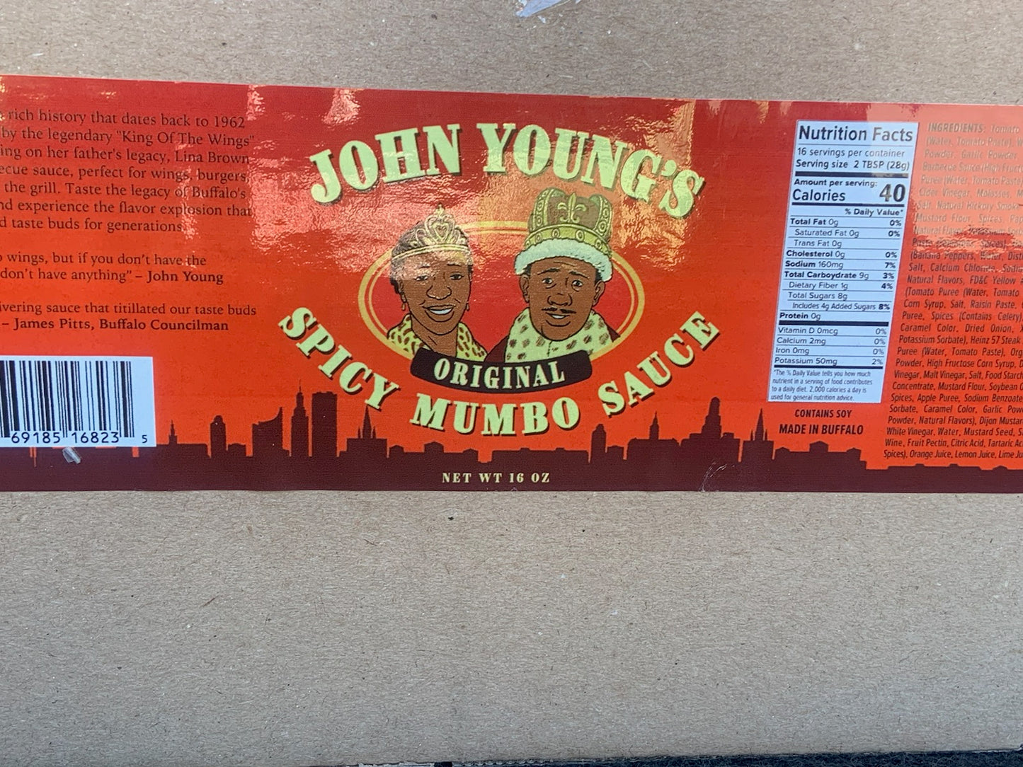 John Young's Original Spicy Mumbo Sauce (CASE/ 12 x 16 oz. bottles)