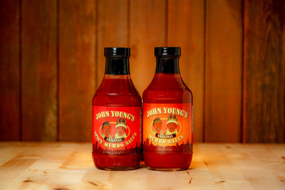 Two Pack! John Young's Original Mumbo & Spicy Sauces (2 x 16 oz)